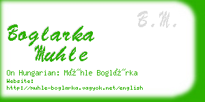 boglarka muhle business card